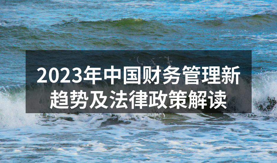 2023年中国财务管理新趋势及法律政策解